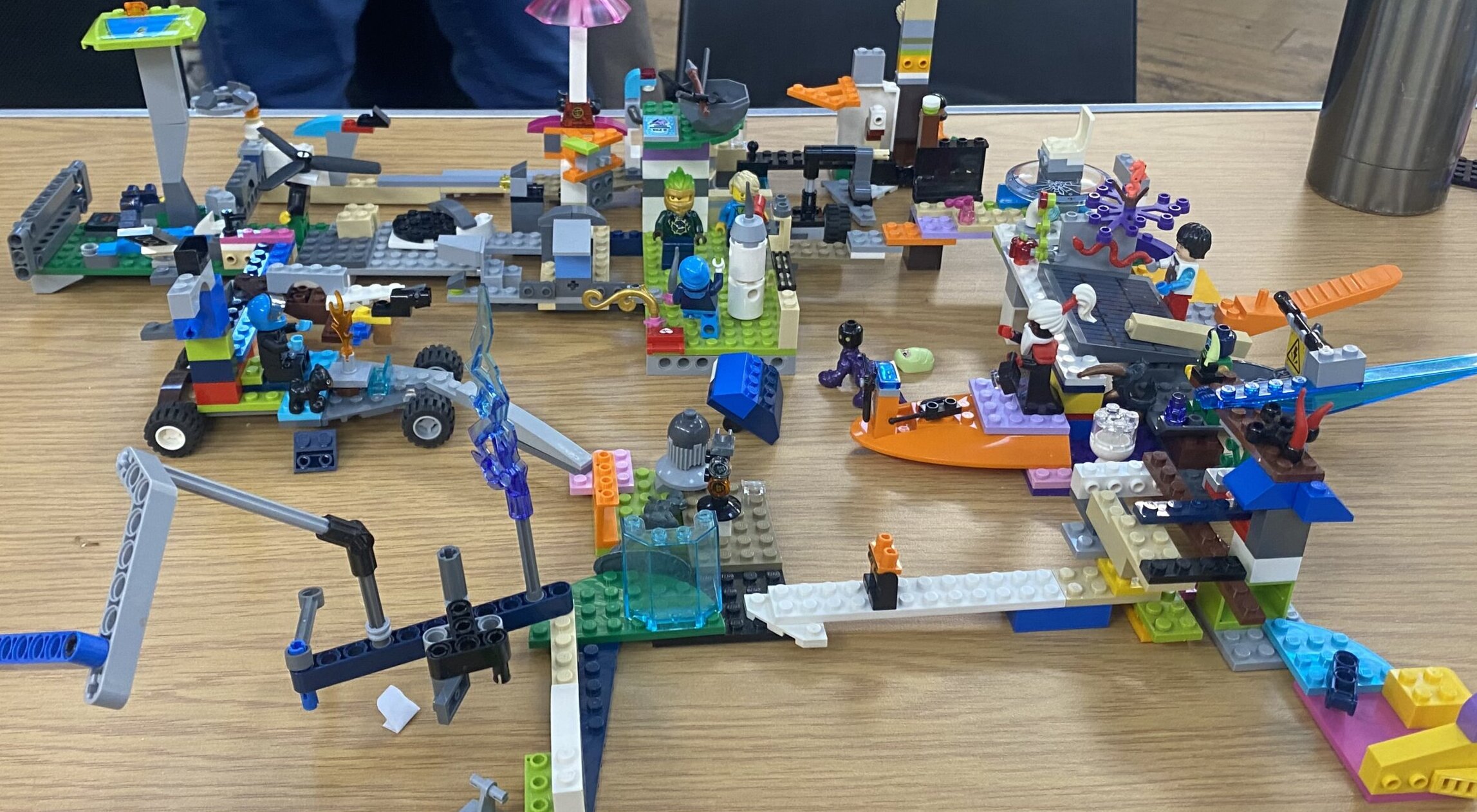 Building dream service models: using lego figures and blocks of all shapes and colors and sizes to show what the models could look like